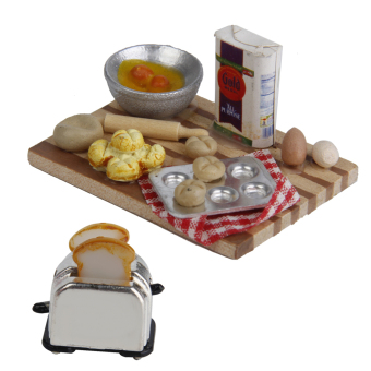 BolehDeals 1/12 Dollhouse Miniature Kitchen Food Eggs Milk Bread OnBoard 1 Set July 2018 - 3 BolehDeals 1/12 Dollhouse Miniature Kitchen Food Eggs Milk Bread onBoard 1 Set - 3