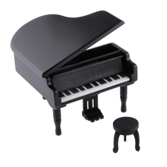 BolehDeals Black Wood Clockwork Piano Music Box Melody Play Box Kids Gift Swan Lake