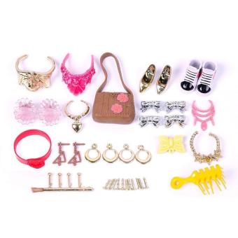 BUYINCOINS Set Of Fashion Jewelry Necklace Earring Bowknot CrownAccessory For Barbie Dolls A# B# Pattern Randomly June 2018 - 2 BUYINCOINS Set of Fashion Jewelry Necklace Earring Bowknot CrownAccessory For Barbie Dolls A# B# Pattern Randomly - 2