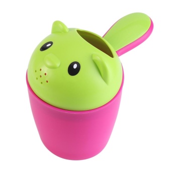 Cartoon Baby Child Hair Wash Shower Water Pourer Bath NozzleShampoo Rinse Cup Rose Red + Green - Intl July 2018 - 3 Cartoon Baby Child Hair Wash Shower Water Pourer Bath NozzleShampoo Rinse Cup Rose Red + Green - intl - 3