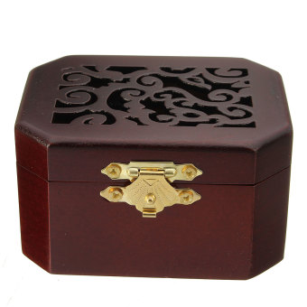 CLASSIC OCTAGON WOOD WIND UP MUSIC BOX:CASTLE IN THE SKY April 2018 - 3 CLASSIC OCTAGON WOOD WIND UP MUSIC BOX:CASTLE IN THE SKY - 3