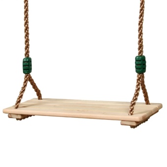 Classic Wooden Swing Seat With Strong Swing Rope Height-adjustable Hanging Swing For Indoor Outdoor - Intl June 2018 - 3 Classic Wooden Swing Seat with Strong Swing Rope Height-adjustable Hanging Swing for Indoor Outdoor - intl - 3