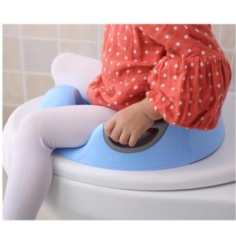 Fengsheng Kids Toilet Seat Soft Cushion Seat With Handles CutePatterns Plastic Toilet Cover For Children Blue - Intl June 2018 - 3 Fengsheng Kids Toilet Seat Soft Cushion Seat with Handles CutePatterns Plastic Toilet Cover for Children Blue - intl - 3