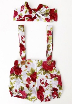 Floral Toddler Baby Girls Rose Shorts Pants Headband Summer OutfitsClothes 0-3Y (12-18 Months) - Intl June 2018 - 4 Floral Toddler Baby Girls Rose Shorts Pants Headband Summer OutfitsClothes 0-3Y (12-18 months) - intl - 4