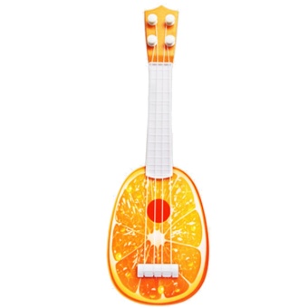 Funny Mini Fruit Style Kids Guitar Ukulele Toy Can Play Children Educational Learning Musical Instruments Toy Orange Style - intl