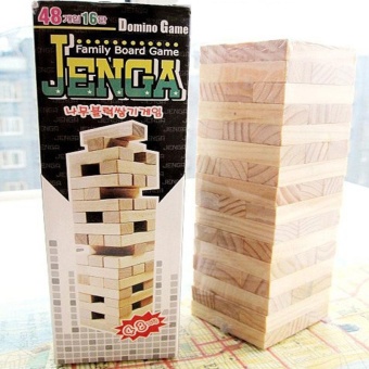 Great Fun 48PCS Jenga Classic Balance Board Game Kit Building Block Gift Kids Toys - Intl June 2018 - 2 Great Fun 48PCS Jenga Classic Balance Board Game Kit Building Block Gift Kids Toys - intl - 2