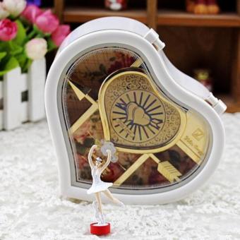 Heart Shaped Ballerina Music Box Jewelry Storage White - Intl June 2018 - 4 Heart Shaped Ballerina Music Box Jewelry Storage White - intl - 4