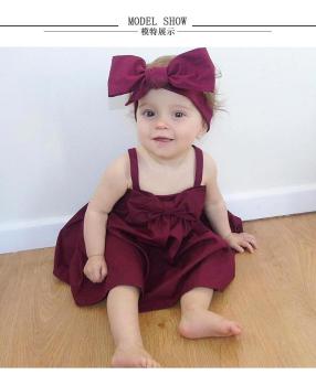 Infant Toddlers Baby Girls Summer Bowknot Slip Dress Cotton Clothes - Intl June 2018 - 2 Infant Toddlers Baby Girls Summer Bowknot Slip Dress Cotton Clothes - intl - 2