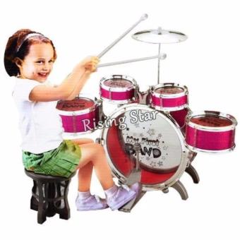 Jazz Drum Set With Chair Musical Toy Instrument For Kids NO. 4008E April 2018 - 2 Jazz Drum Set With Chair Musical Toy Instrument for Kids NO. 4008E - 2