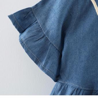 Kids Denim Dress With Sling Bag Baby Pepmlum Dress Girls BirthdayPhotoshoot Outfit Casual Dress June 2018 - 4 Kids Denim Dress with Sling Bag Baby Pepmlum Dress Girls BirthdayPhotoshoot Outfit Casual Dress - 4