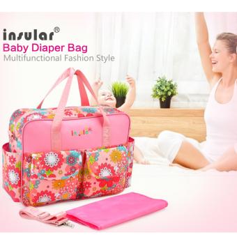 Large Capacity Mummy Travel Baby Dipaer Bags Floral Tote Handbag -intl June 2018 - 2 Large Capacity Mummy Travel Baby Dipaer Bags Floral Tote Handbag -intl - 2