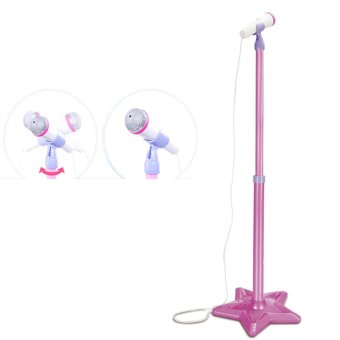LT365 Kids Karaoke Machine Toy Adjustable Star Base Stand Microphone Music Play Toy - Rosy - Intl May 2018 - 2 LT365 Kids Karaoke Machine Toy Adjustable Star Base Stand Microphone Music Play Toy - Rosy - intl - 2
