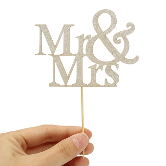 Mr&Mrs Romantic Silver Shiny Cake Topper Wedding Party Top Letter Decor June 2018 - 4 Mr&Mrs Romantic Silver Shiny Cake Topper Wedding Party Top Letter Decor - 4