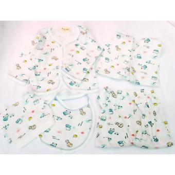 New Born Baby Set Clothes Includes Shirt,bib,bonnet,pants And Footed Pants Color Blue June 2018 - 2 New born Baby set Clothes includes shirt,bib,bonnet,pants and footed pants color Blue - 2