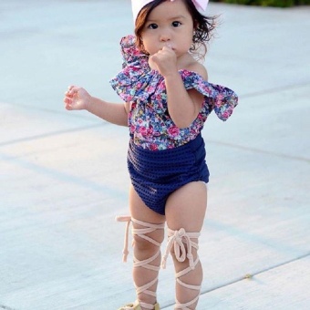 Newborn Kids Baby Girls Floral Off Shoulder Tops Shorts Outfits SetClothes 0-3T(18-24 Months) - Intl June 2018 - 2 Newborn Kids Baby Girls Floral Off Shoulder Tops Shorts Outfits SetClothes 0-3T(18-24 months) - intl - 2