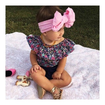 Newborn Kids Baby Girls Floral Off Shoulder Tops Shorts Outfits SetClothes 0-3T(18-24 Months) - Intl June 2018 - 4 Newborn Kids Baby Girls Floral Off Shoulder Tops Shorts Outfits SetClothes 0-3T(18-24 months) - intl - 4
