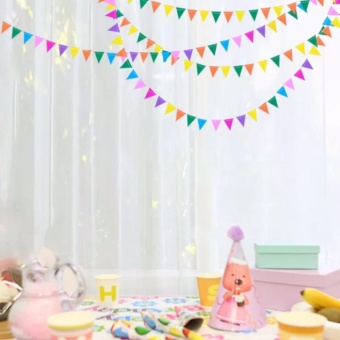 Paper Triangle Flags Bunting, Double-Sided Flash Style PennantBanner For Wedding, Event & Party Supplies 4M - Intl June 2018 - 2 Paper Triangle Flags Bunting, Double-Sided Flash Style PennantBanner for Wedding, Event & Party Supplies 4M - intl - 2