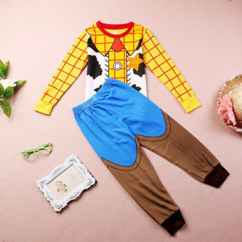 Sheriff Woody Costume Boys Sleepwear Baby Kids Cotton Pajamas 2pcsset 1~7Y June 2018 - 2 Sheriff Woody Costume Boys Sleepwear Baby Kids Cotton Pajamas 2pcsset 1~7Y - 2