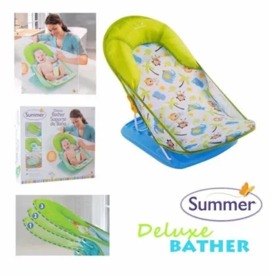 Lucky Boy Summer Infant Deluxe Baby Bather (Green) (1)