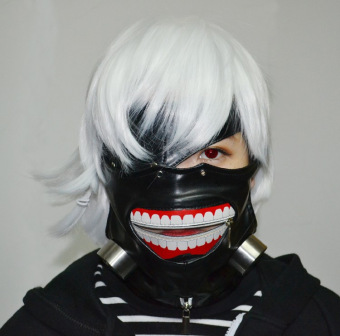 Tokyo Ghoul Kaneki Ken Cosplay Mask Halloween Prop Zipper Mask - Intl May 2018 - 2 Tokyo Ghoul Kaneki Ken Cosplay Mask Halloween Prop Zipper Mask - Intl - 2