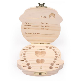 Wooden Baby Teeth Keepsake Box Organizer (Boy) June 2018 - 2 Wooden Baby Teeth Keepsake Box Organizer (Boy) - 2