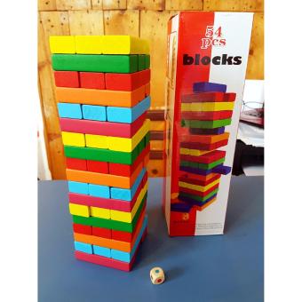 Wooden Jenga Colored Building Blocks - Educational And Therapeutic Toy June 2018 - 3 Wooden Jenga Colored Building Blocks - Educational and Therapeutic Toy - 3