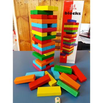 Wooden Jenga Colored Building Blocks - Educational And Therapeutic Toy June 2018 - 5 Wooden Jenga Colored Building Blocks - Educational and Therapeutic Toy - 5