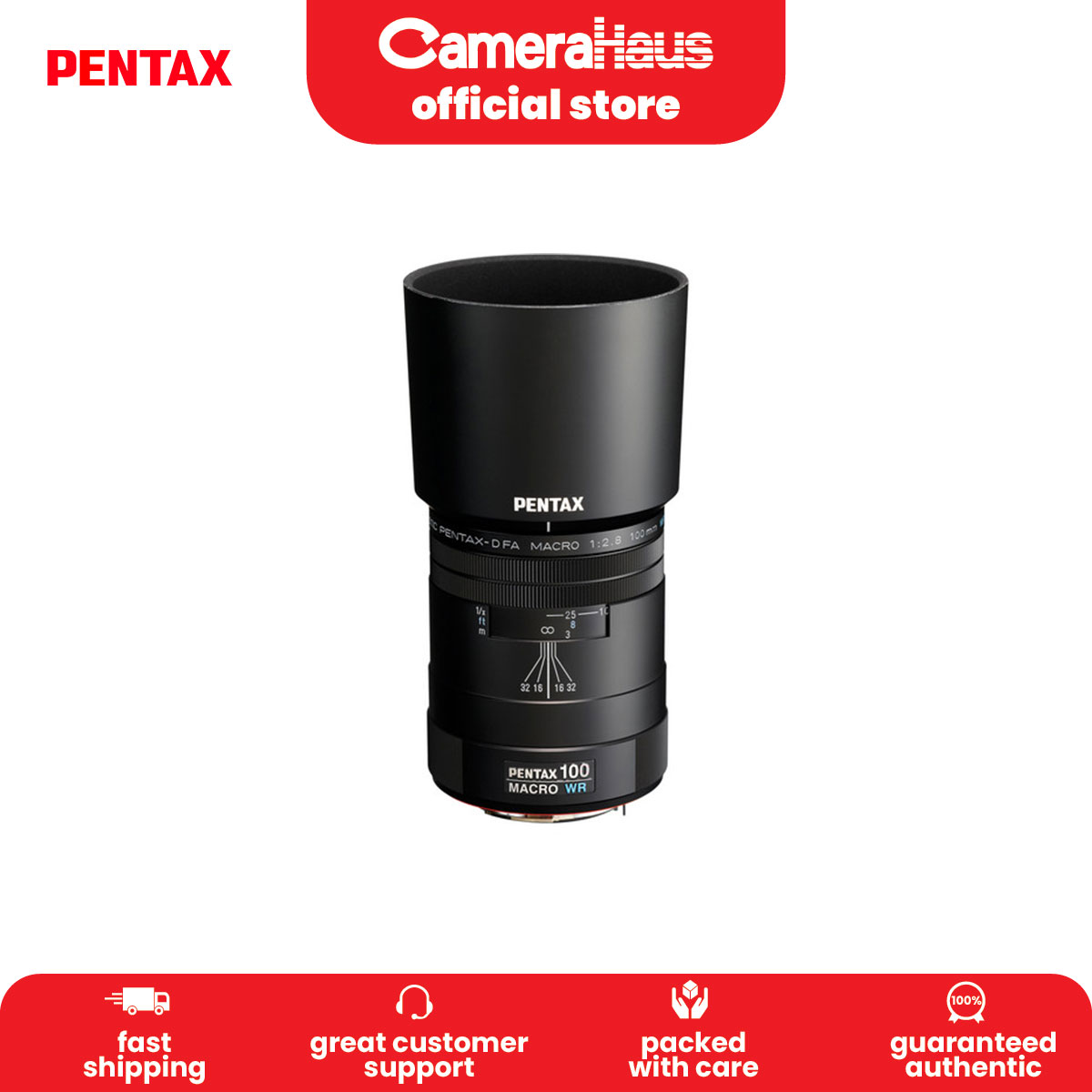 Pentax smc Pentax-D FA 100mm F2.8 WR Macro Lens | Lazada PH