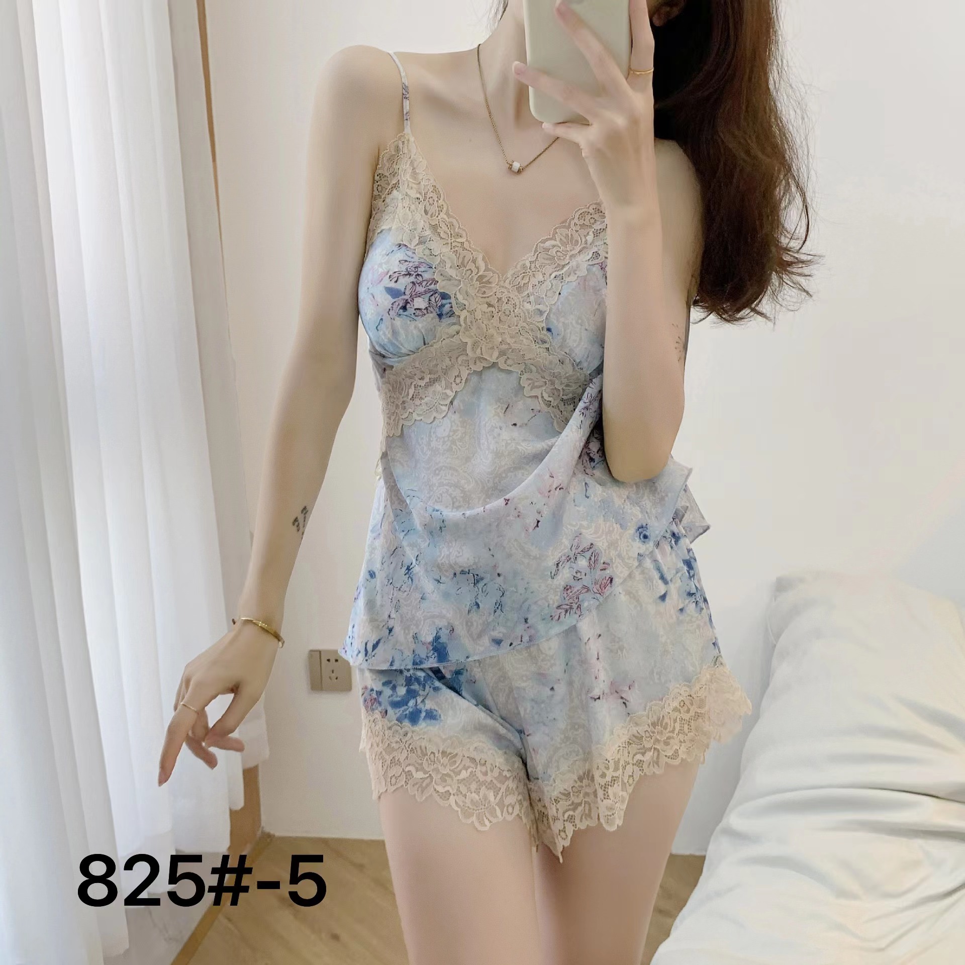 Women Sexy pajamas Lingerie lace suspenders nightES #825 - Image 2