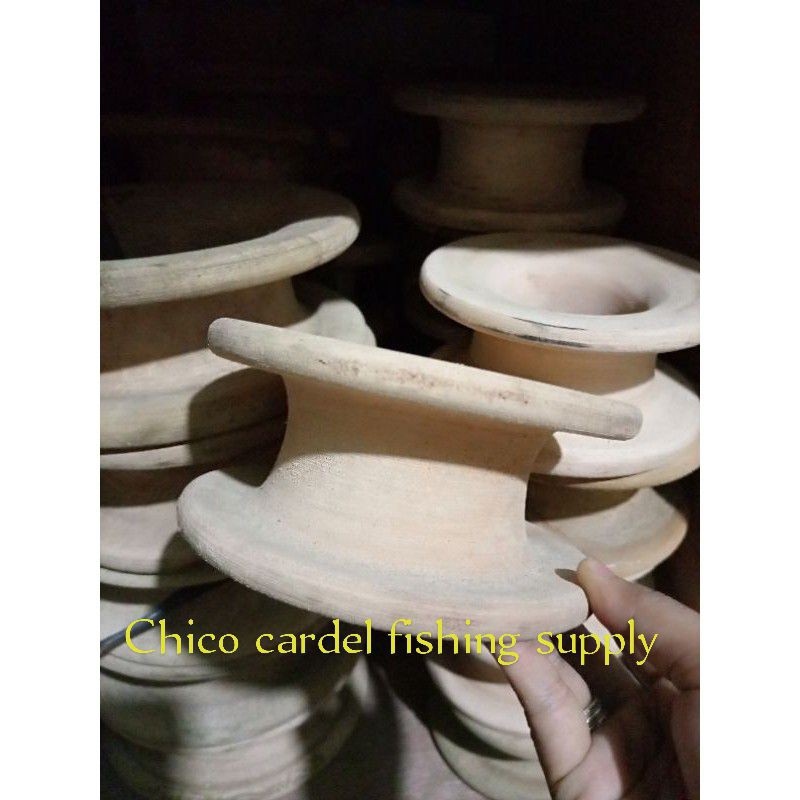 hot✌◇☋ Wood hand caster/ wood spool / wood reel /wood ring(pulunan kalahan)