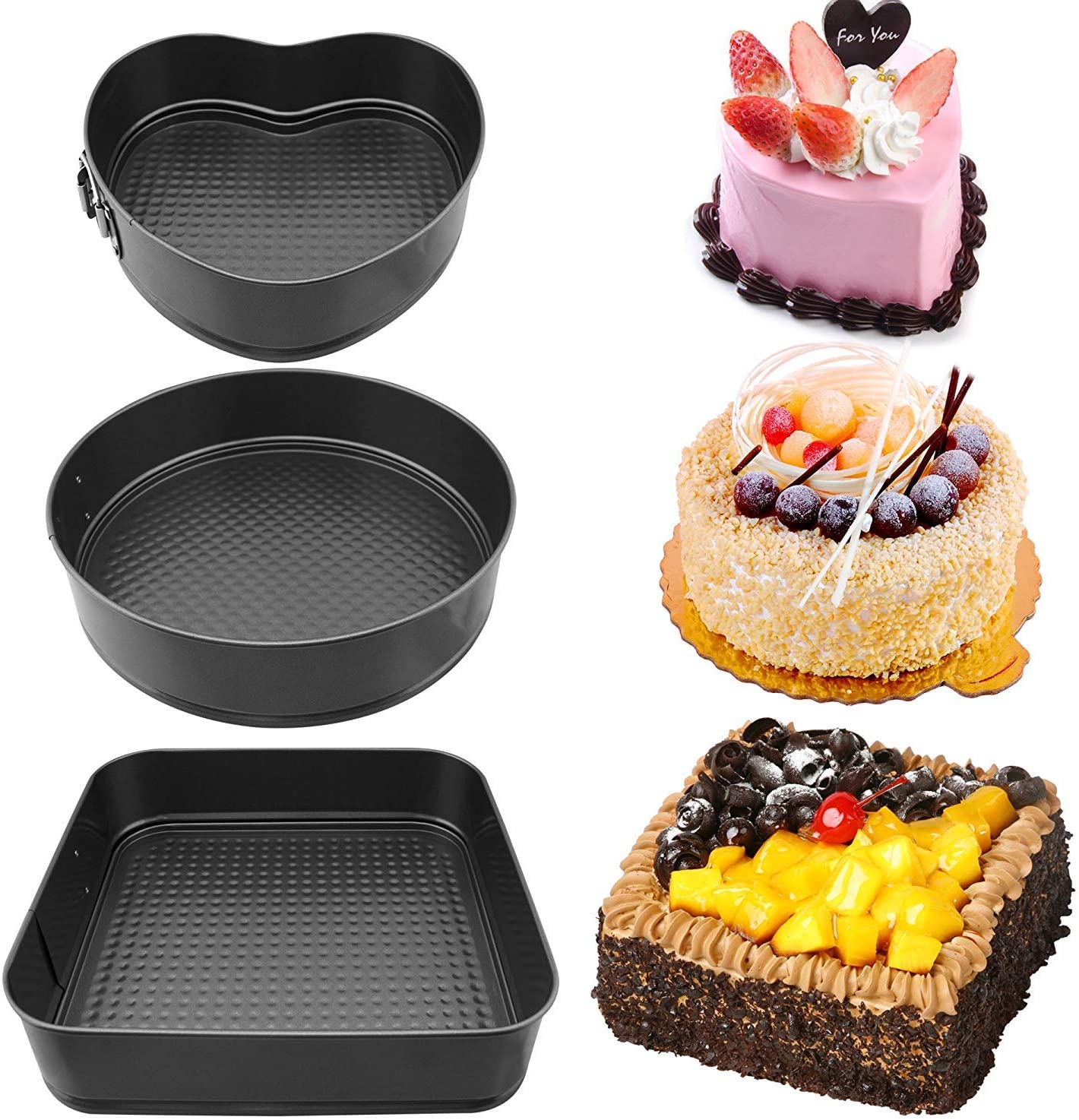 Amazon.com: P&P CHEF 8 Inch Cake Pan Set, 3 Pcs Round Baking Pans Stainless  Steel Layer Birthday Wedding Cake Pans, Fit Oven/Pots/Pressure Cooker, Non  Toxic & Heavy Duty, Dishwasher Safe : Everything