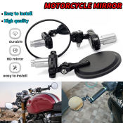 Universal Foldable Motorcycle Handle Bar End Mirrors - 2pcs