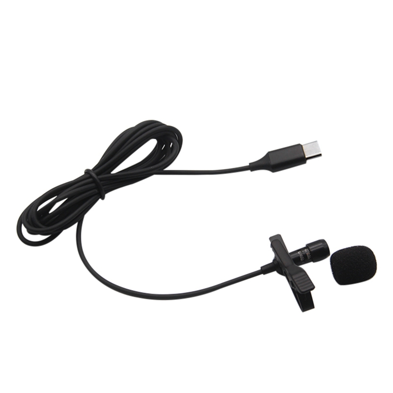 Type-C USB Mini Lavalier Lapel Microphone Clip-on Mic Mobile Phone