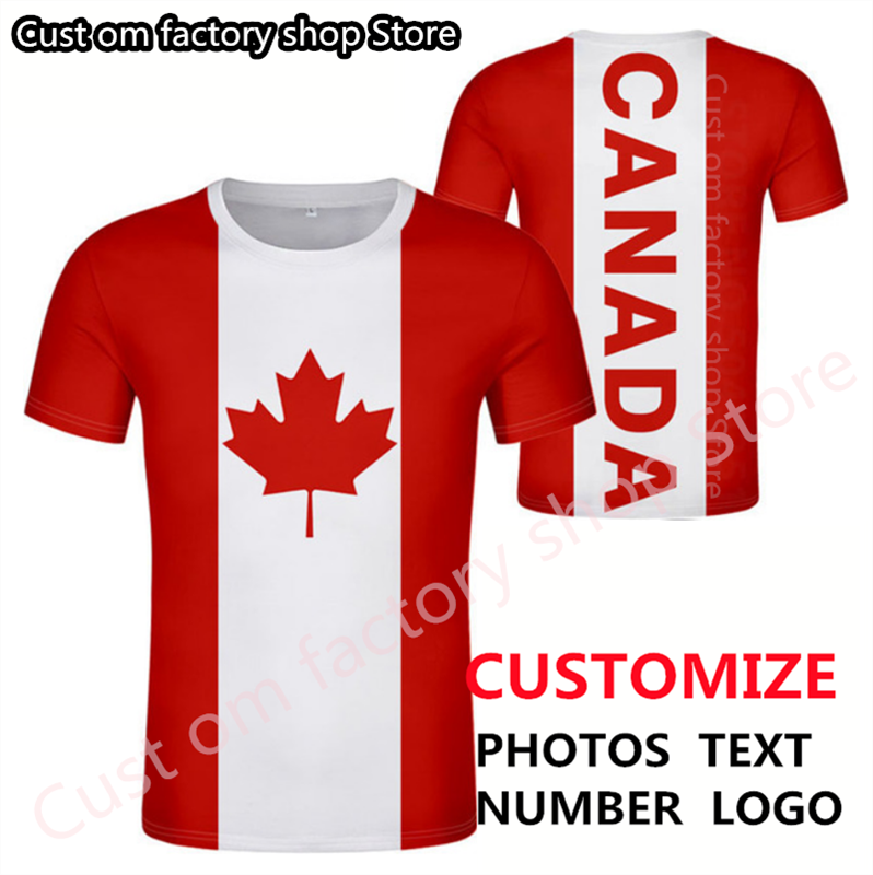 CANADA t shirt diy free custom made name number can country t-shirt nation  flag ca black logo college print photo french clothes