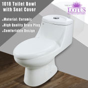 Lotus Ceramic Water Saving Toilet Bowl with Flush Set