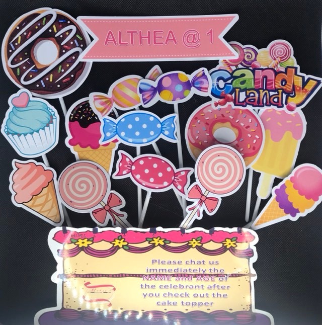 Candyland (candy) theme cake topper | Shopee Philippines