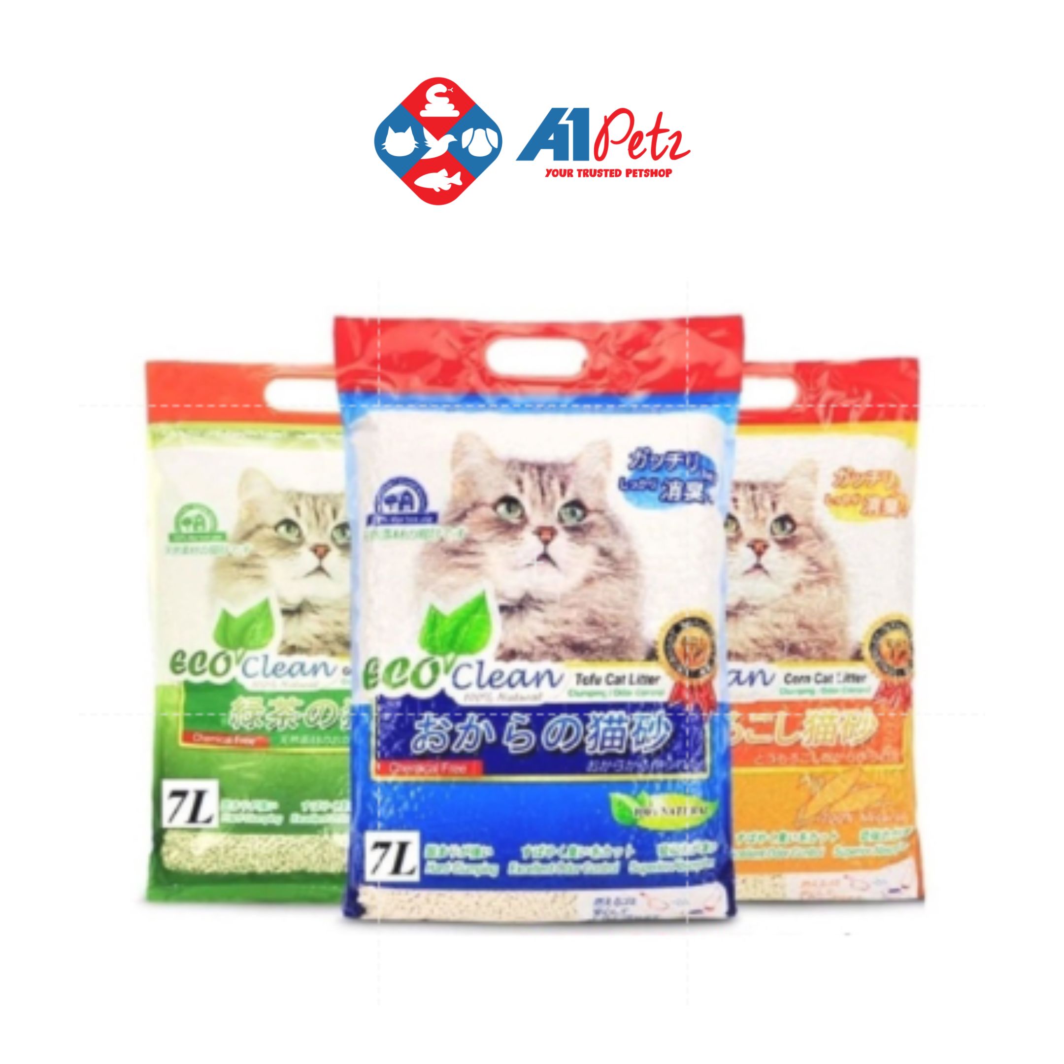 Eco Clean Tofu Cat Litter Clumping 7L Set of 6 Flushable Lazada PH