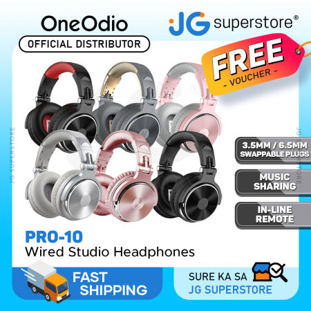 OneOdio Pro 10 Over Ear DJ Headphones, Swappable AUX