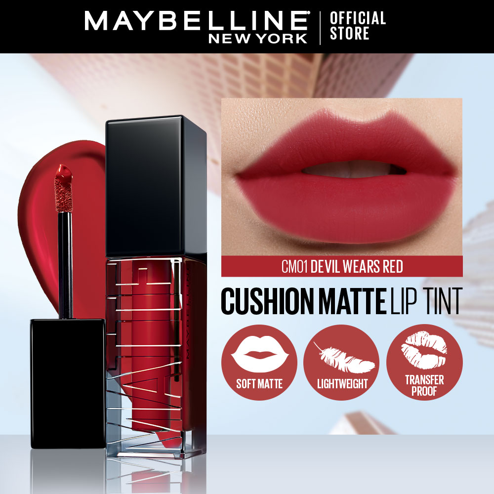 Discount on Maybelline  shoes - SKU:  Sensational Cushion Matte Lip Tint (6.4ml) - Matte, Cheek Tint, Skin Tint, Transferproof