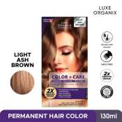 LUXE ORGANIX Keratin Hair Color + Care Light Ash Brown 130ml