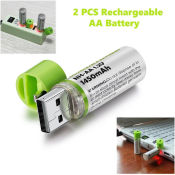 FIREWOLF USB Rechargeable AA Batteries with Quick Charger - 1450 mAh