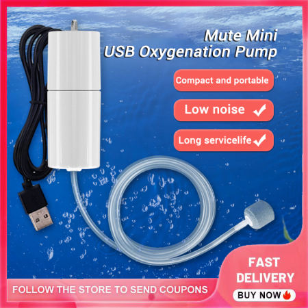 Silent USB Mini Aerator for Portable Aquariums - nobrand
