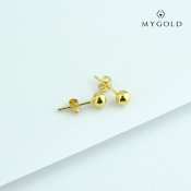 Authentic 18K Chinese Gold Ball Stud Earrings by MyGold