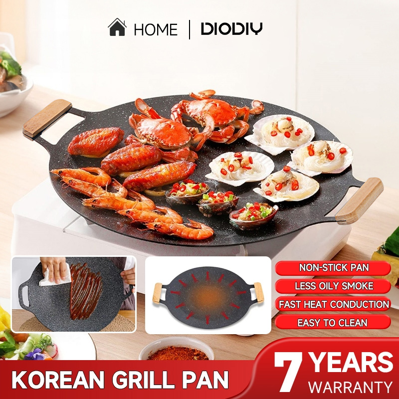 DIODIY Korean BBQ Grill Pan - Non-stick Outdoor Barbecue