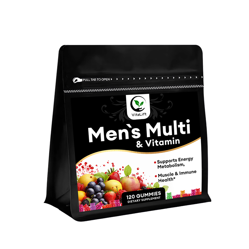 VitaLift Adult Gummy Vitamins dành cho nam giới Vitamin tổng hợp hàng ngày có hương vị quả mọng dành cho nam giới với Vitamin A C D E B6 và B12