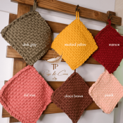 Pot Holder Square - Knitted / Braided - Assorted