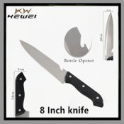 Kewei 8 inch Stainless Steel Chef’s Knife with PP Black handle