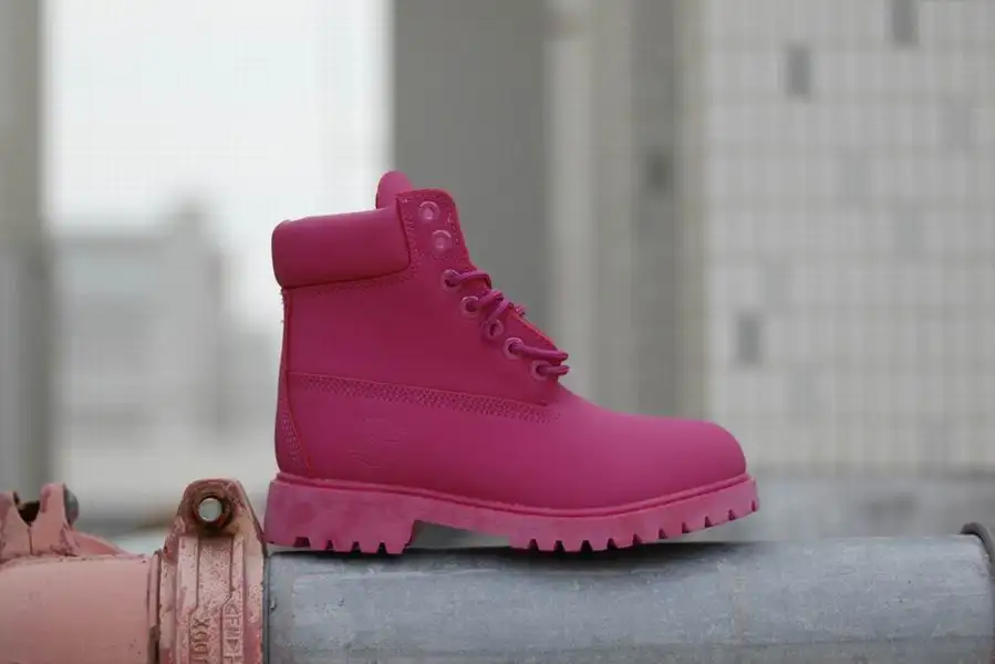 pink timberland laces