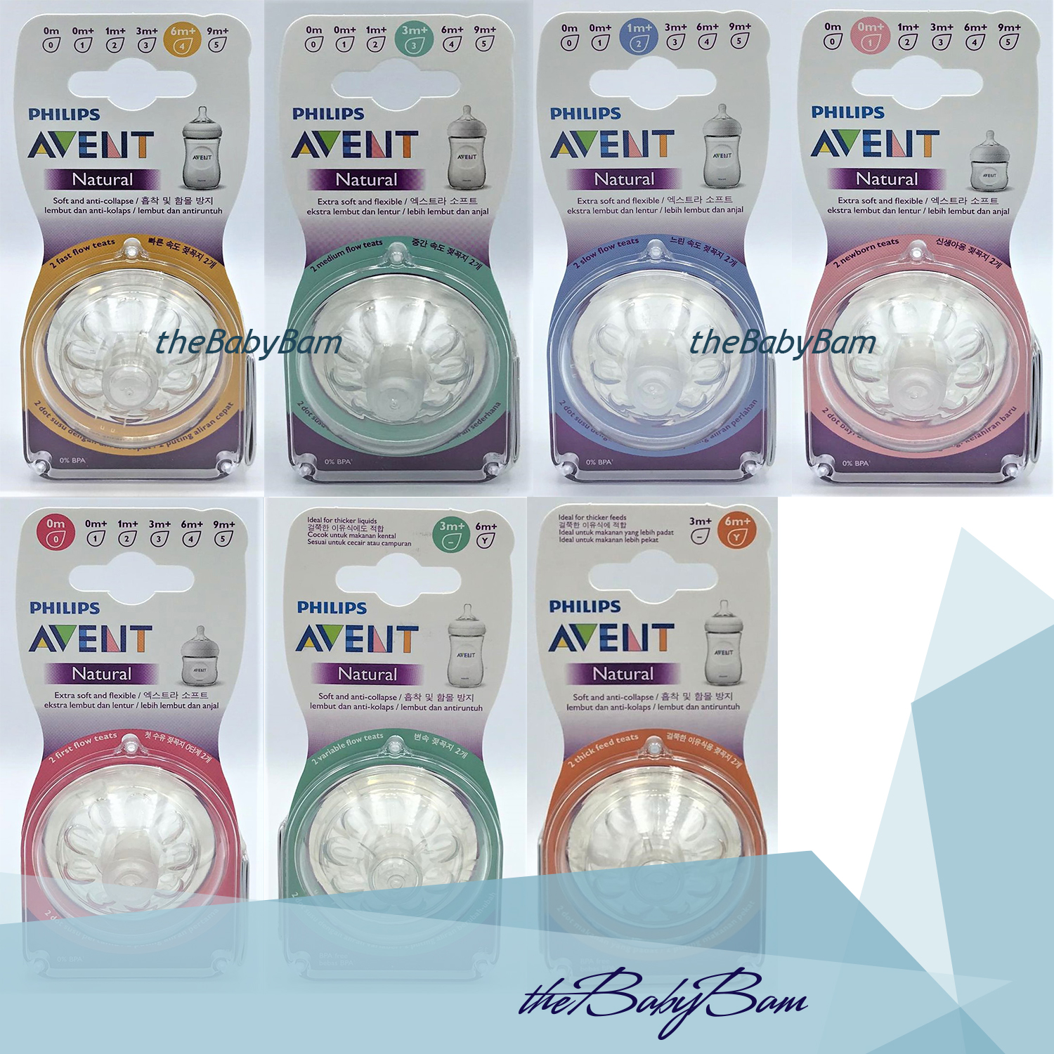 Philips Avent Natural Nipple - Assorted Flow Rates