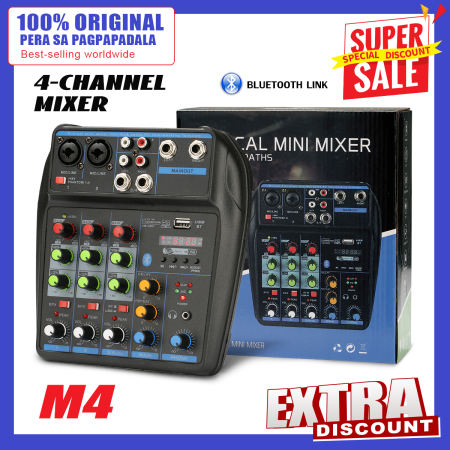 M4 Bluetooth Mixer with Reverb Effect - Perfect for Karaoke